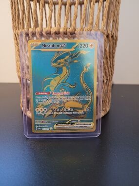 Miraidon ex Holo Pokémon Card - Gold & Teal